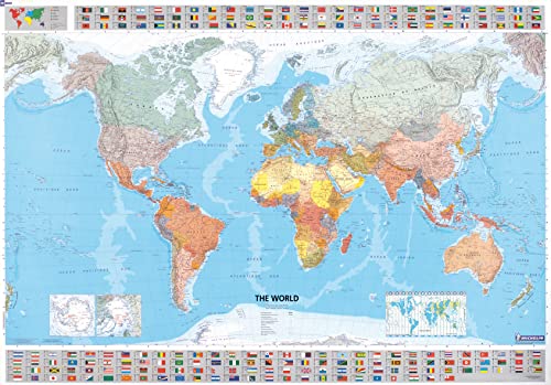 The World Planoposter (engl.); Auflage 2018: Wall Map (MICHELIN Planokarten)